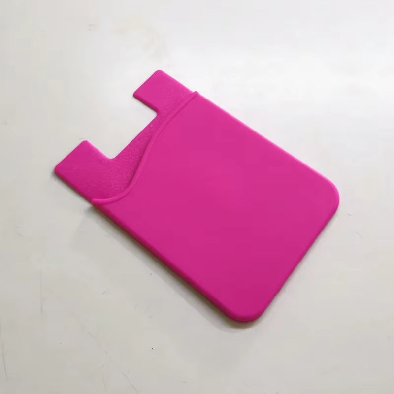 1PCS Silicone Business Credit Pocket Adhesive Fashion Women Men Cell Phone ID Card Cover Holder Slim Case Sticker Case Bags