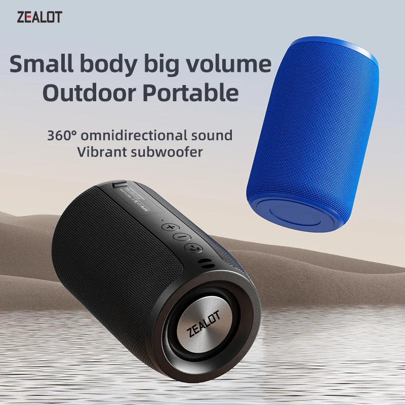 -S32 Wireless Bluetooth Speaker Mini Portable HIFI Subwoofer Speaker with Fm Radio Column Support TF, TWS, USB Flash Drive